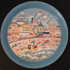 VINTAGE 1950s PEPSI COLA CONEY ISLAND N.Y. METAL SERVE DRINK TRAY by BALLONOFF